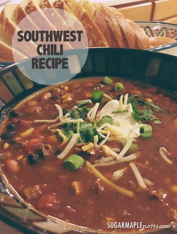 Recipe for southwest chili.
