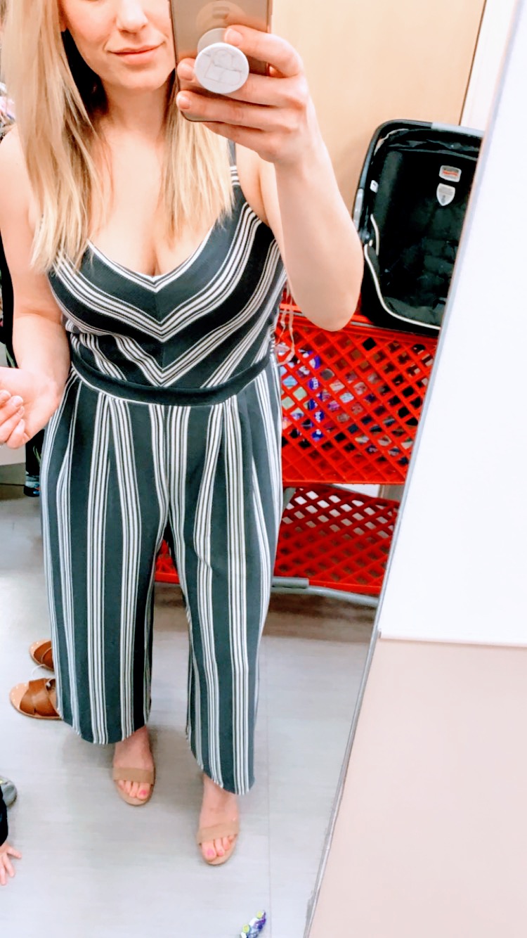 Striped jumpsuit cheap target