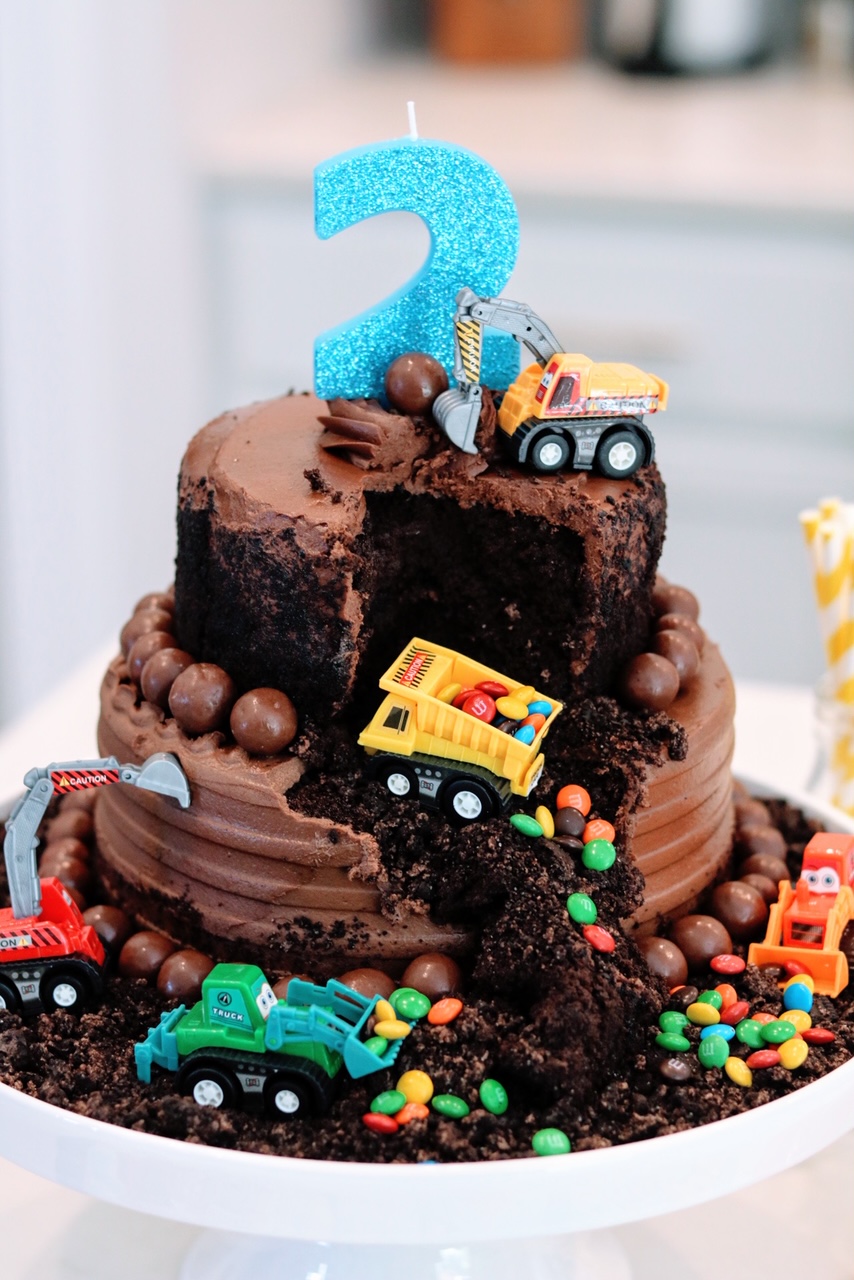 DIY Construction Truck Birthday Party Ideas #diycake #birthdaycake #birthdaytheme #truckbirthday #partyinspo #kidsbirthday #kidsbirthdayparty #boybirthday