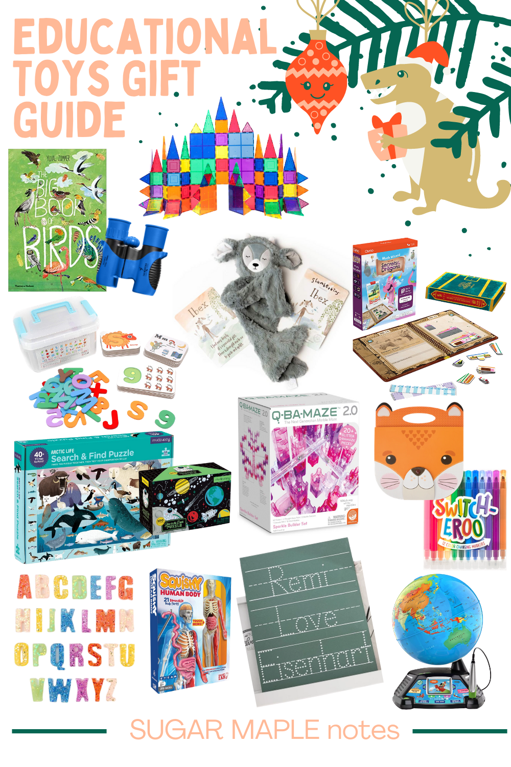 Educational Toys Gift Guide for Kids Ages 3 - 6 #giftguide #kidsgiftguide #educationaltoys #boredombusters #kidsgifts #christmasgifts